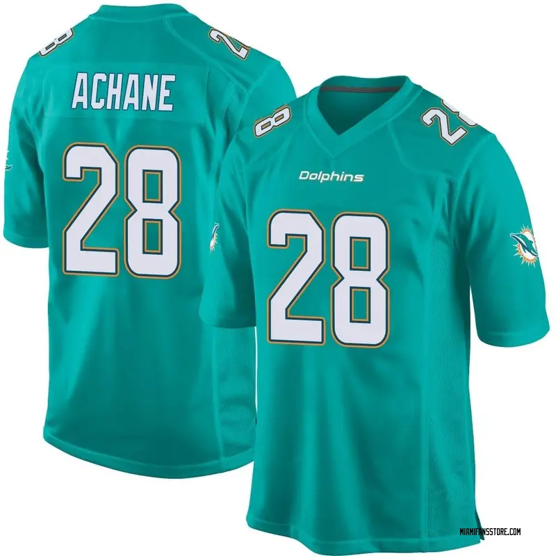 Men's Aqua Game De'Von Achane Miami Team Color Jersey