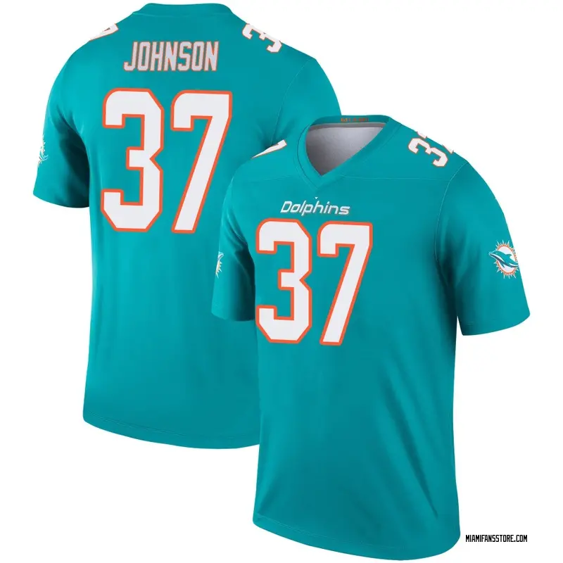 Men's Aqua Legend Isaiah Johnson Miami Jersey