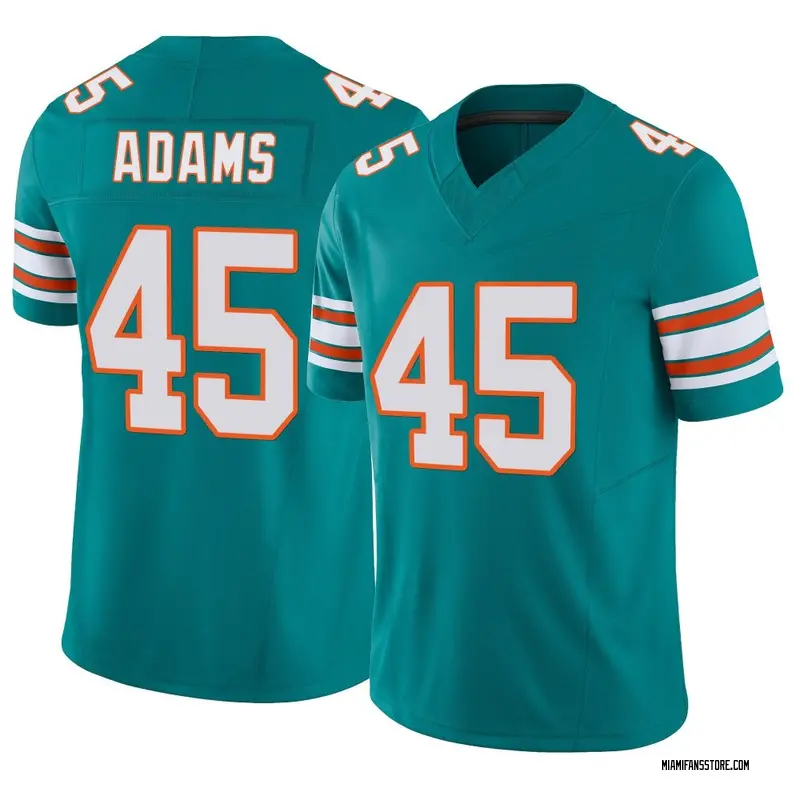 Men's Aqua Limited BJ Adams Miami Alternate Vapor F.U.S.E. Jersey