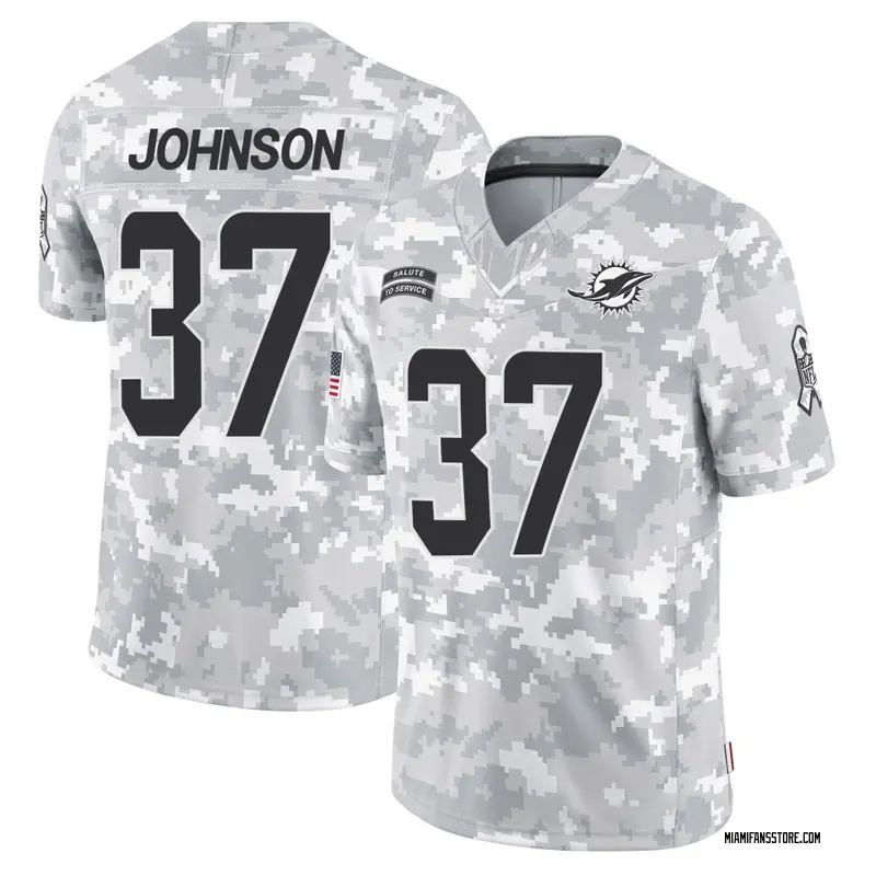 Men's Arctic Camo Limited Isaiah Johnson Miami 2024 Salute to Service Jersey
