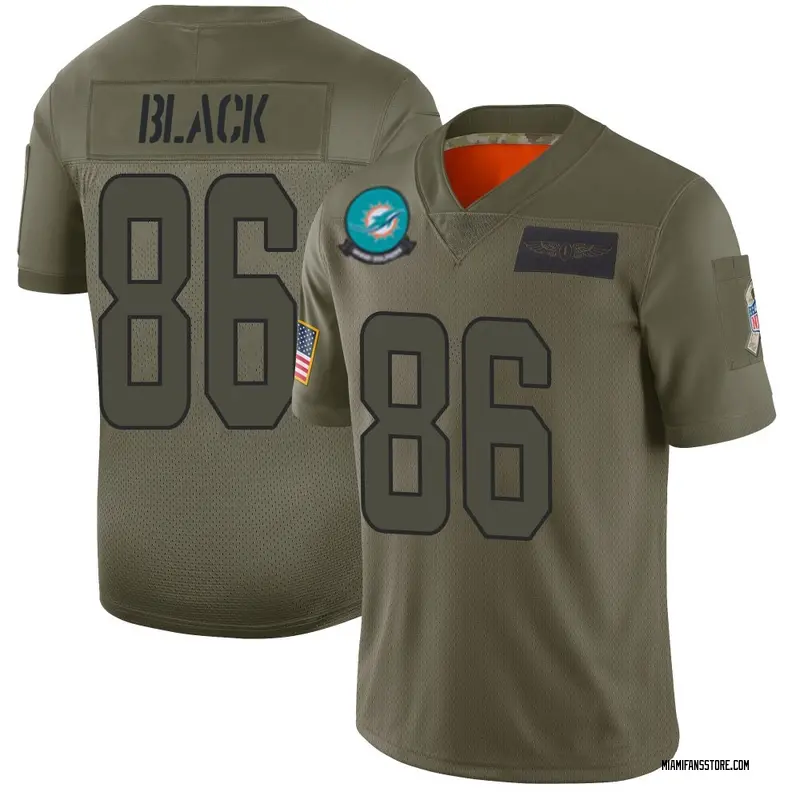 Men's Camo Limited Tarik Black Miami 2019 Salute to Service Jersey