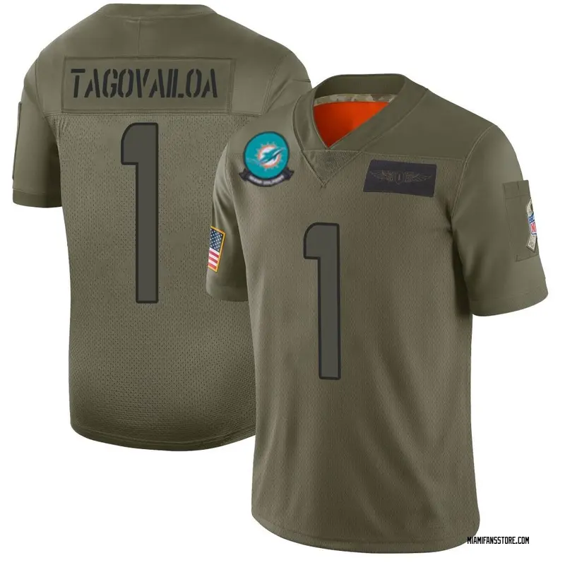 Men's Camo Limited Tua Tagovailoa Miami 2019 Salute to Service Jersey