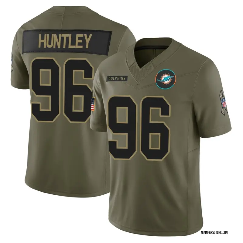 Men's Olive Limited Alex Huntley Miami 2025 Salute to Service Jersey