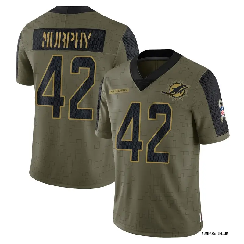 Men's Olive Limited Grayson Murphy Miami 2021 Salute To Service Jersey