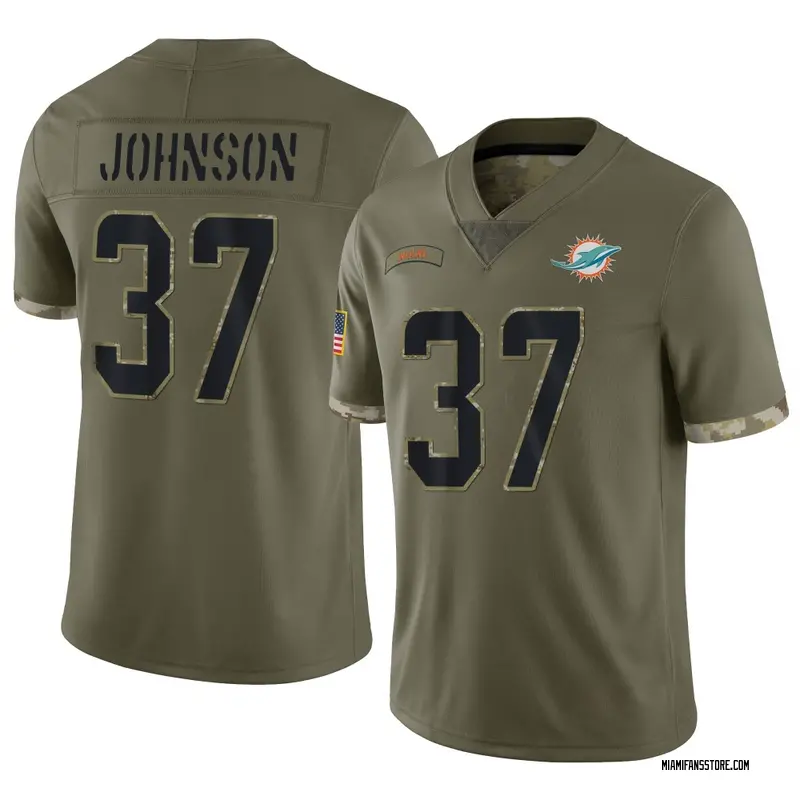 Men's Olive Limited Isaiah Johnson Miami 2022 Salute To Service Jersey
