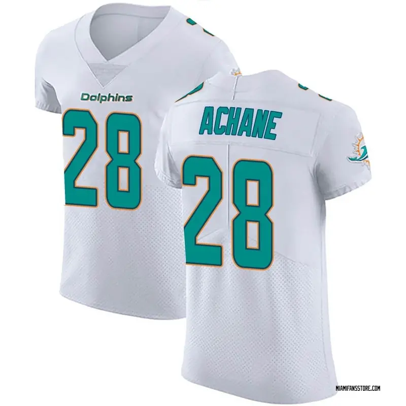 Men's White Elite De'Von Achane Miami Vapor Untouchable Jersey
