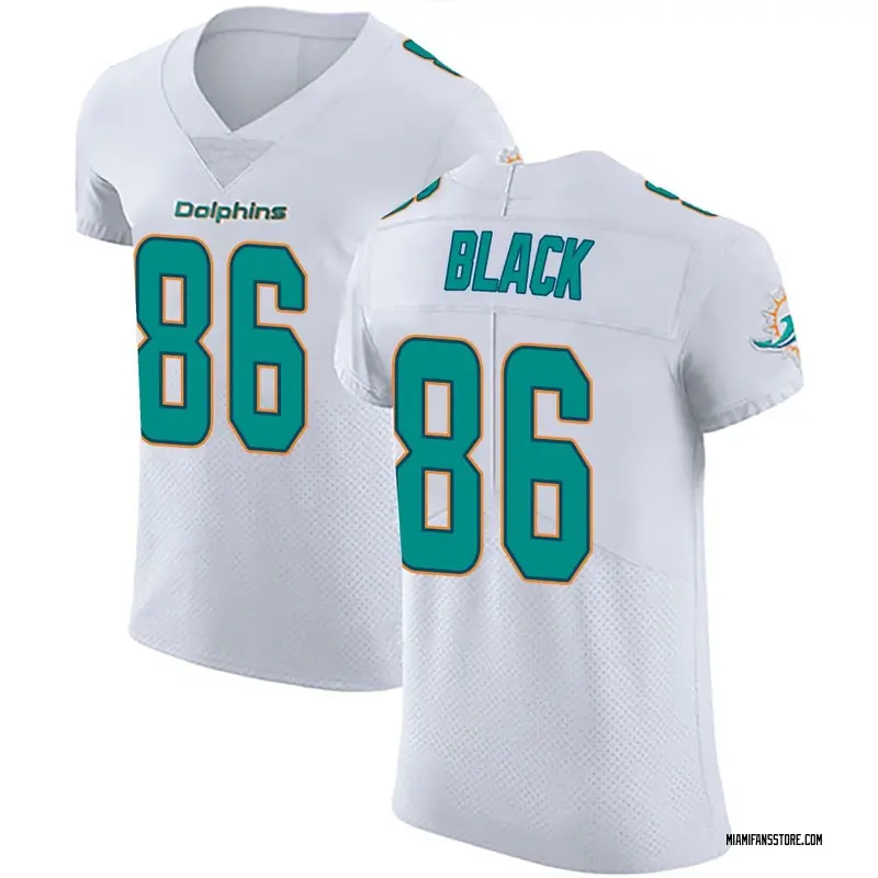 Men's White Elite Tarik Black Miami Vapor Untouchable Jersey