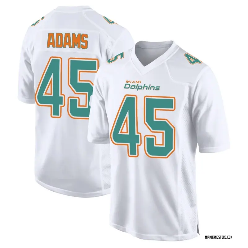 Men's White Game BJ Adams Miami Fashion Jersey