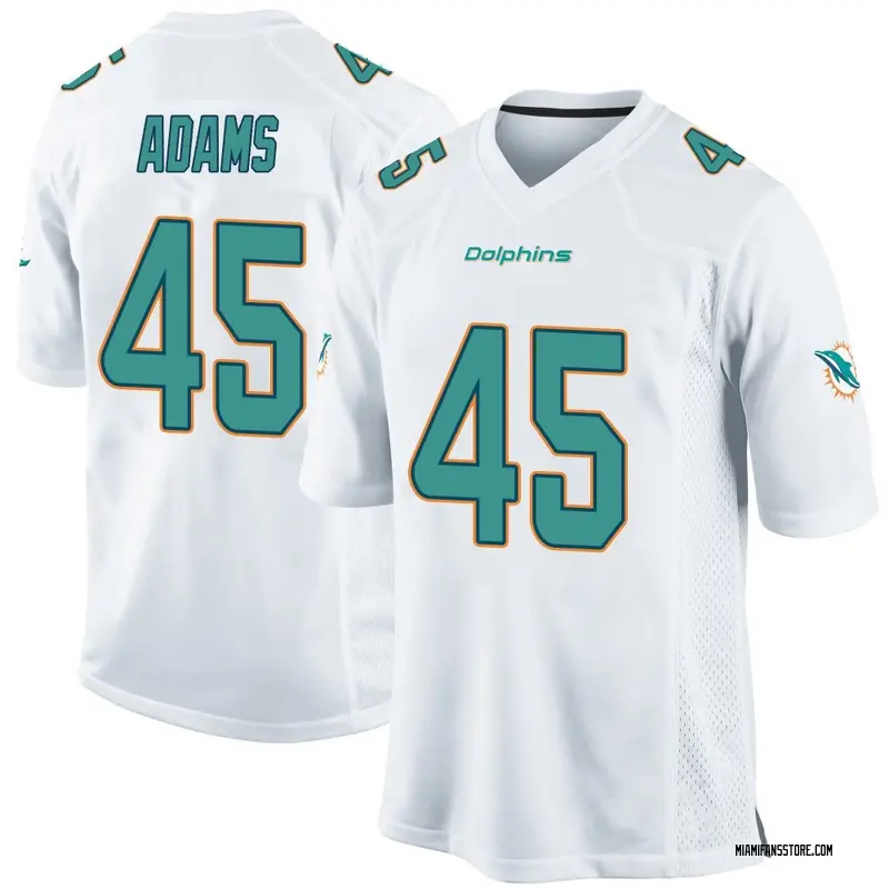 Men's White Game BJ Adams Miami Jersey