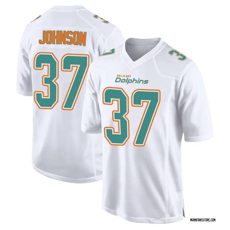 Men's White Game Isaiah Johnson Miami Fashion Jersey