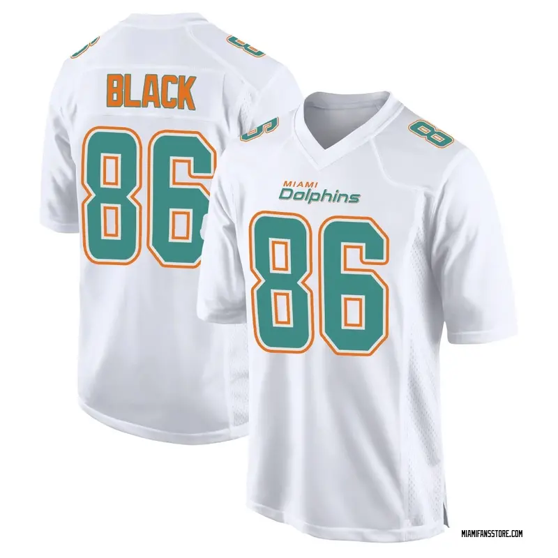 Men's White Game Tarik Black Miami Fashion Jersey