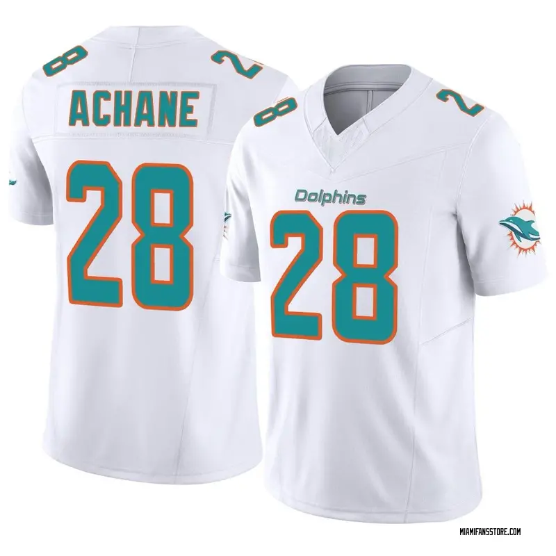 Men's White Limited De'Von Achane Miami Vapor F.U.S.E. Jersey