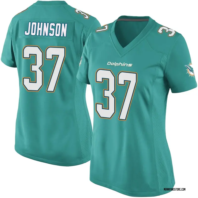 Women's Aqua Game Isaiah Johnson Miami Team Color Jersey