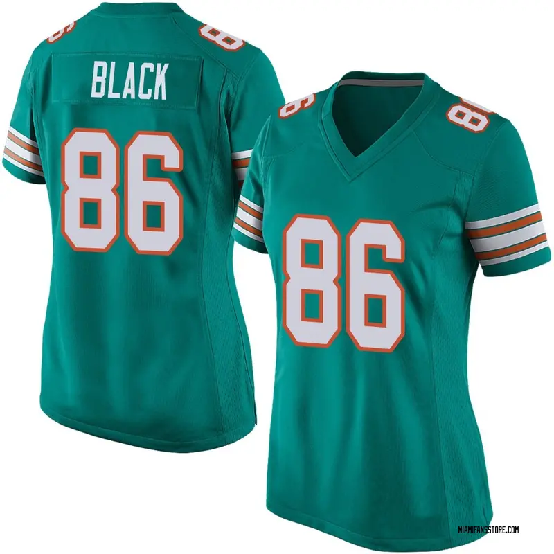 Women's Aqua Game Tarik Black Miami Alternate Jersey