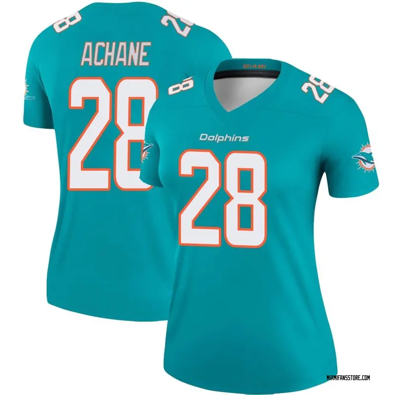 Women's Aqua Legend De'Von Achane Miami Jersey