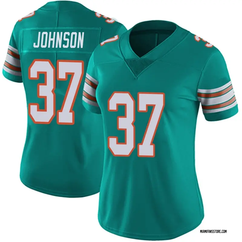 Women's Aqua Limited Isaiah Johnson Miami Alternate Vapor Untouchable Jersey