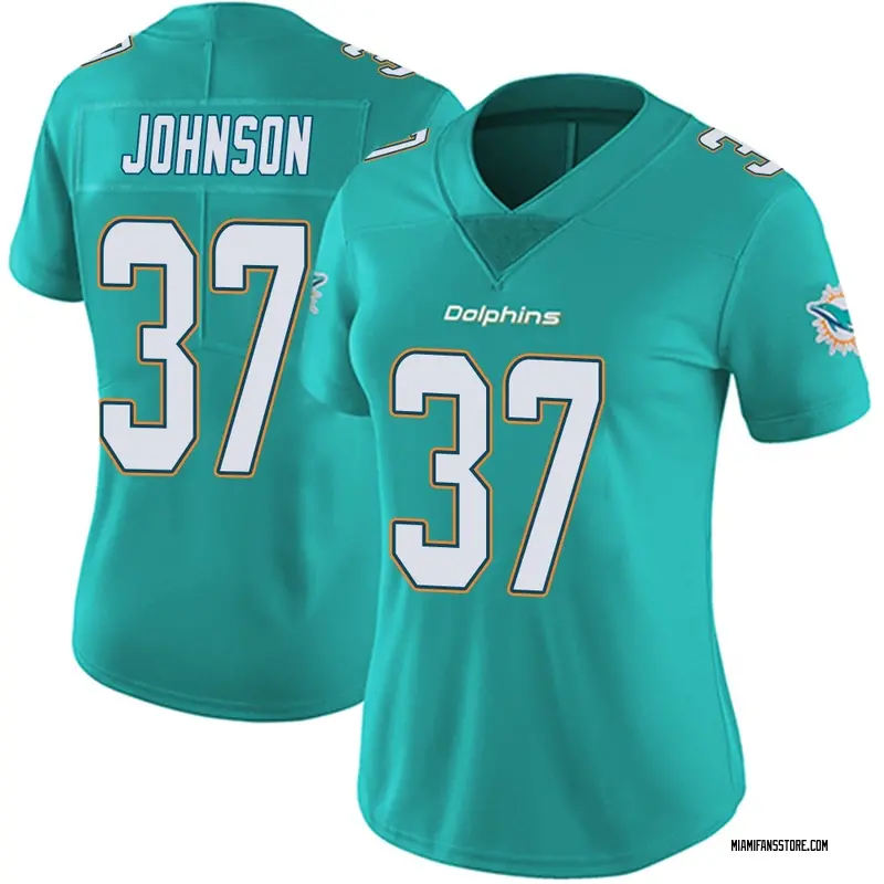 Women's Aqua Limited Isaiah Johnson Miami Team Color Vapor Untouchable Jersey