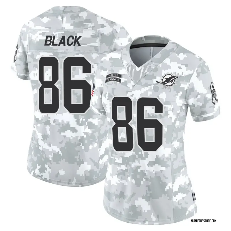 Women's Arctic Camo Limited Tarik Black Miami 2024 Salute to Service Jersey