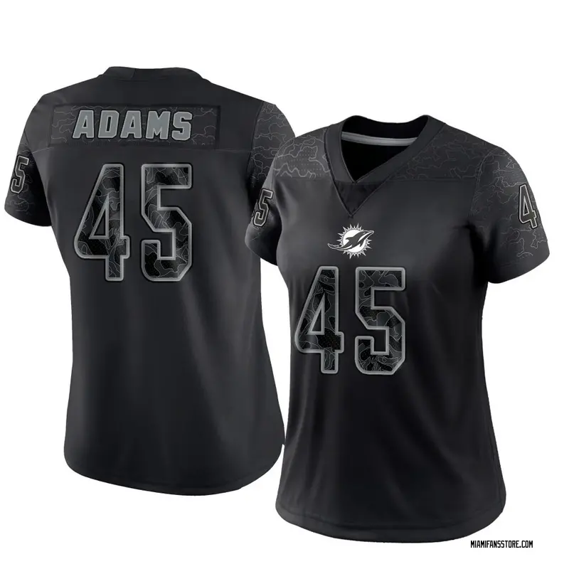 Women's Black Limited BJ Adams Miami Reflective Jersey
