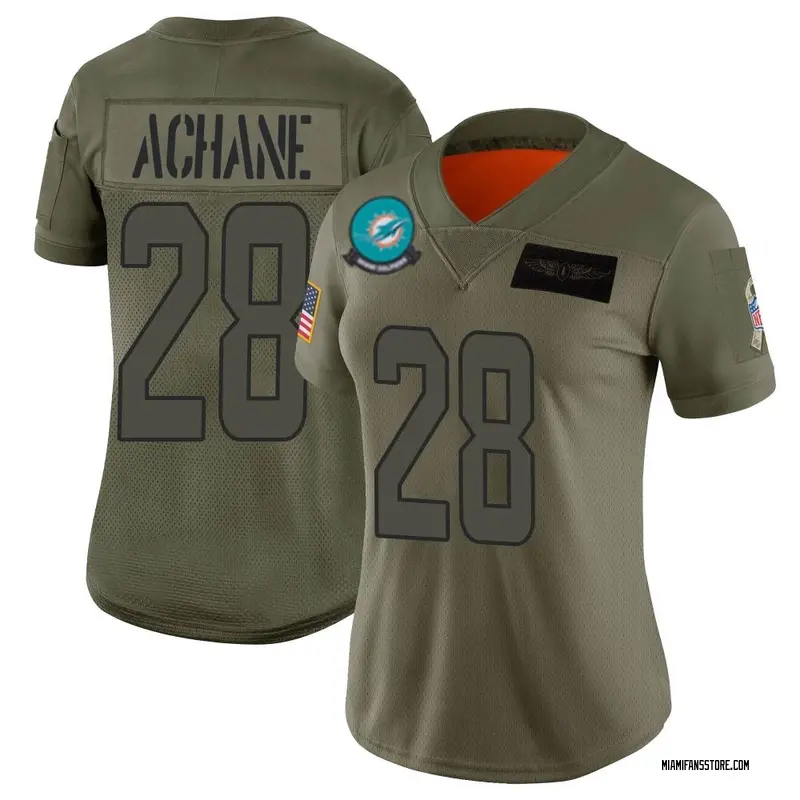 Women's Camo Limited De'Von Achane Miami 2019 Salute to Service Jersey