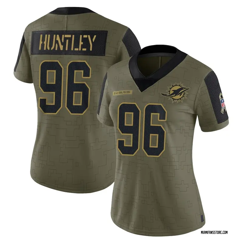 Women's Olive Limited Alex Huntley Miami 2021 Salute To Service Jersey