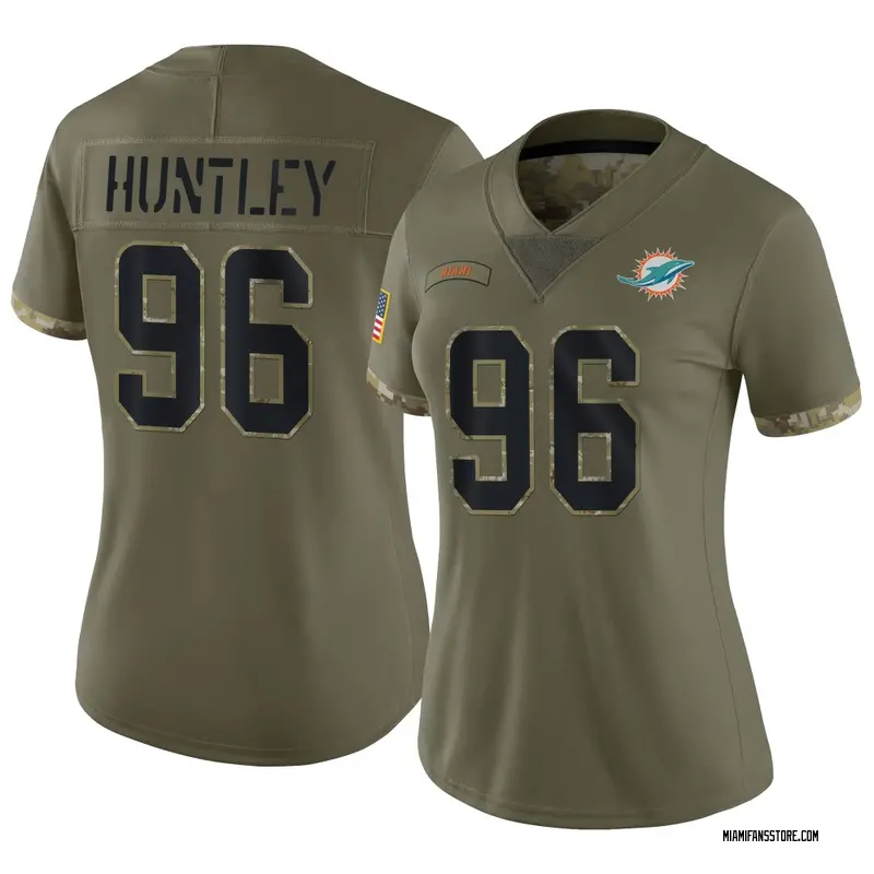 Women's Olive Limited Alex Huntley Miami 2022 Salute To Service Jersey