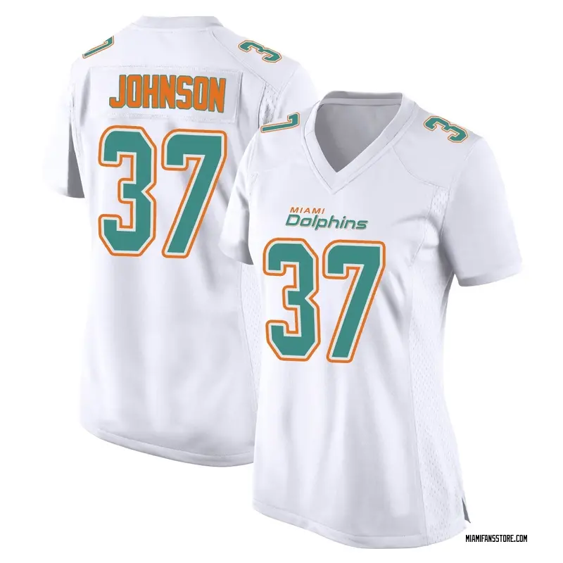 Women's White Game Isaiah Johnson Miami Fashion Jersey