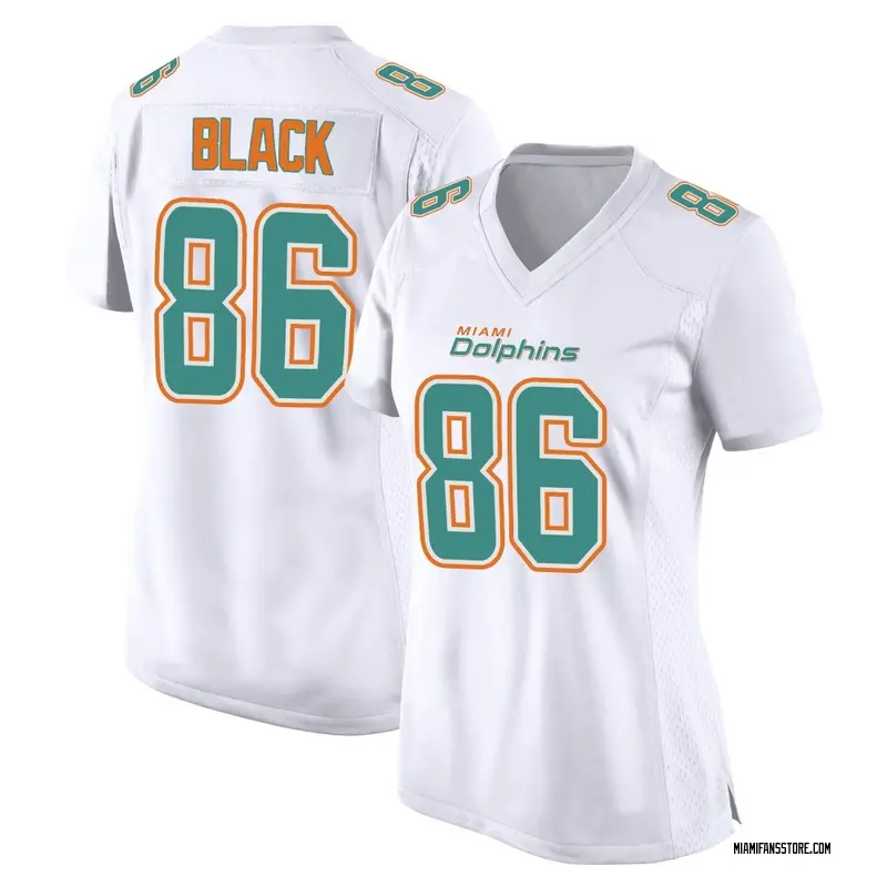 Women's White Game Tarik Black Miami Fashion Jersey