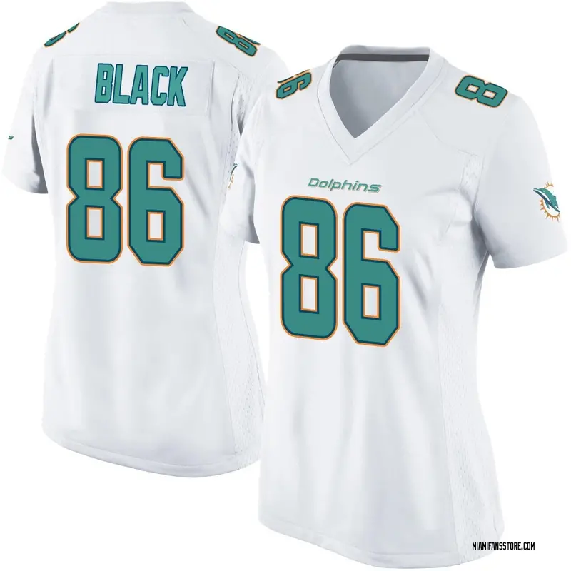 Women's White Game Tarik Black Miami Jersey