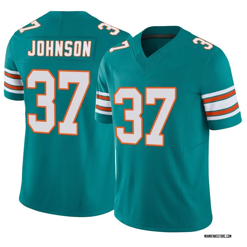 Youth Aqua Limited Isaiah Johnson Miami Alternate Vapor F.U.S.E. Jersey