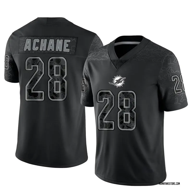 Youth Black Limited De'Von Achane Miami Reflective Jersey
