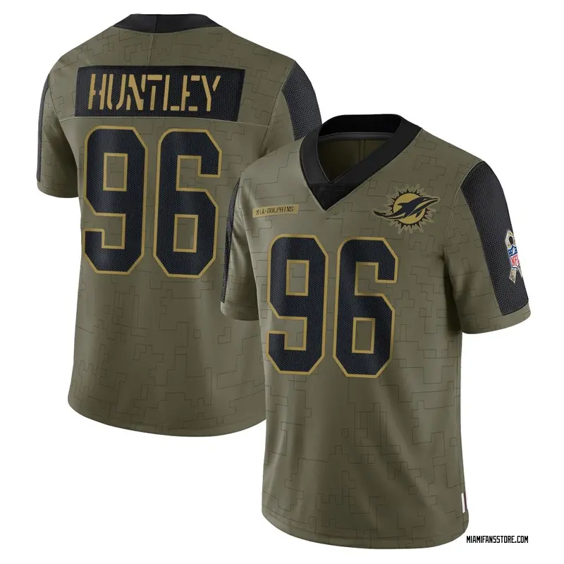 Youth Olive Limited Alex Huntley Miami 2021 Salute To Service Jersey