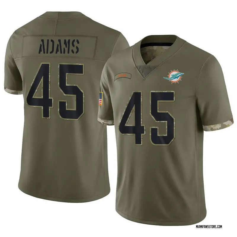 Youth Olive Limited BJ Adams Miami 2022 Salute To Service Jersey