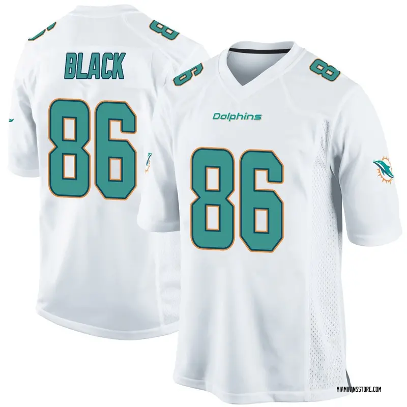 Youth White Game Tarik Black Miami Jersey